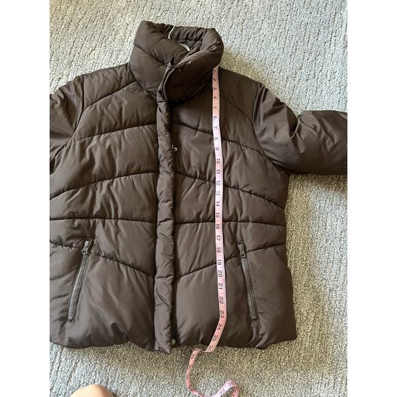EUC Gap Chocolate Brown Puffer Jacket Women's Size XL - Picture 9 of 10